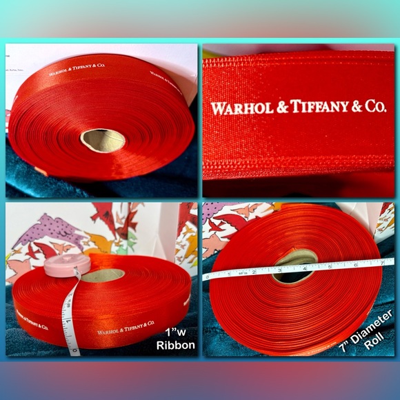 Tiffany & Co. x Andy Warhol 2 Gift Bag sz XL & M and HUGE Ribbon Roll BUNDLE - Picture 7 of 16
